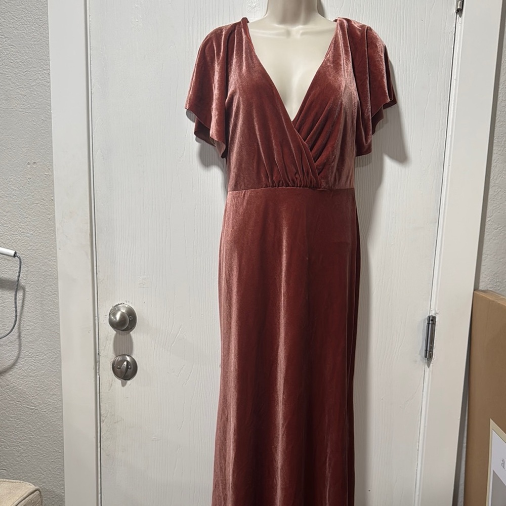 Jenny Yoo Collection Elegant Velvet Evening Dress size 6
